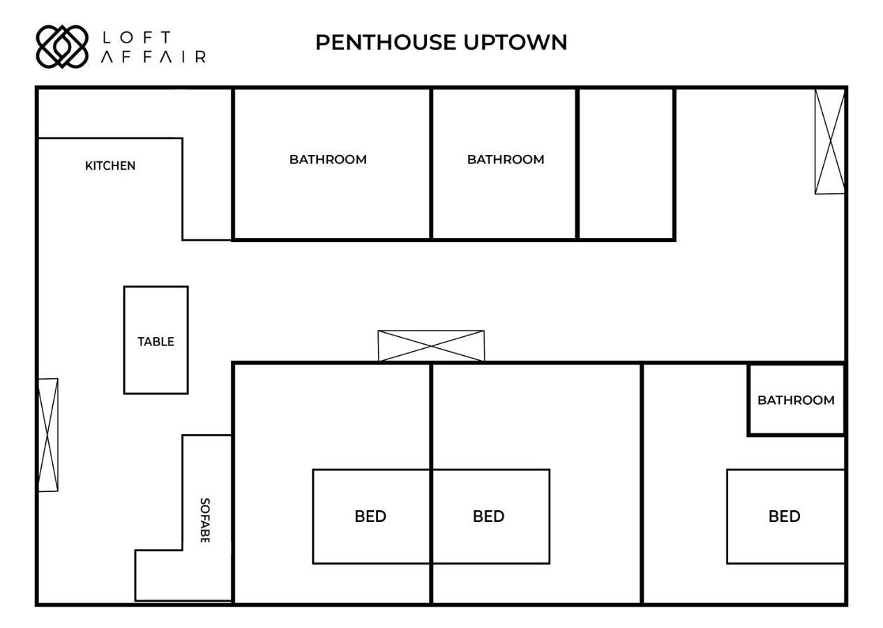 Penthouse Uptown - Loftaffair Lägenhet Kraków Exteriör bild